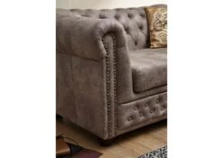 OXFORD Divano Chesterfield - Stoffa / Argento - Stile Coloniale 203x86x72 17 OXFORD Divano Chesterfield - Stoffa / Argento - Stile Coloniale 203x86x72 -Massivmoebel24 68 920 100 0043 6