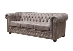 OXFORD Divano Chesterfield - Stoffa / Argento - Stile Coloniale 203x86x72 19 OXFORD Divano Chesterfield - Stoffa / Argento - Stile Coloniale 203x86x72 -Massivmoebel24 68 920 100 0043 8