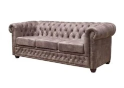 OXFORD Divano Chesterfield - Stoffa / Argento - Stile Coloniale 203x86x72 20 OXFORD Divano Chesterfield - Stoffa / Argento - Stile Coloniale 203x86x72 -Massivmoebel24 68 920 100 0043 9