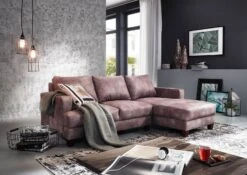 CABO Divano Angolare - Stoffa / Argento - Stile Vintage 210x88x85