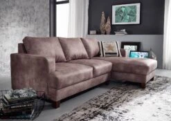 CABO Divano Angolare - Stoffa / Argento - Stile Vintage 210x88x85 -Massivmoebel24 68 920 100 0056 3