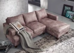 CABO Divano Angolare - Stoffa / Argento - Stile Vintage 210x88x85 -Massivmoebel24 68 920 100 0056 4