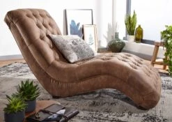 SOFIA #90 Poltrona - Stoffa / Marrone 97x159x91 -Massivmoebel24 68 920 100 0090 3