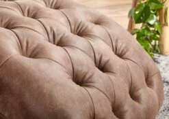 SOFIA #90 Poltrona - Stoffa / Marrone 97x159x91 -Massivmoebel24 68 920 100 0090 4