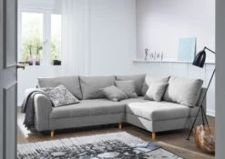 ARIELLA #99 Divano Angolare - Stoffa / Grigio Chiaro 230x160x86