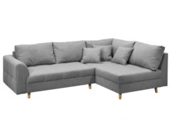 ARIELLA #99 Divano Angolare - Stoffa / Grigio Chiaro 230x160x86 -Massivmoebel24 68 920 100 0099 9