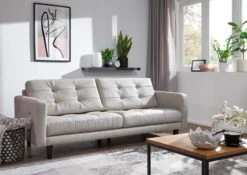 TIRANA #102 Divano - Stoffa / Taupe 214x88x88