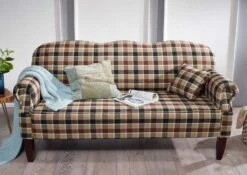 EDINBURGH Divano - Stoffa A Quadri / Multicolore Scuro 195x78x93 9 EDINBURGH Divano - Stoffa A Quadri / Multicolore Scuro 195x78x93 -Massivmoebel24 68 920 100 0112 3