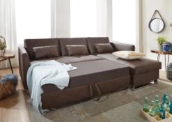 JONAS #115 Divano Angolare - Stoffa / Marrone 227x160x83 -Massivmoebel24 68 920 100 0115 6