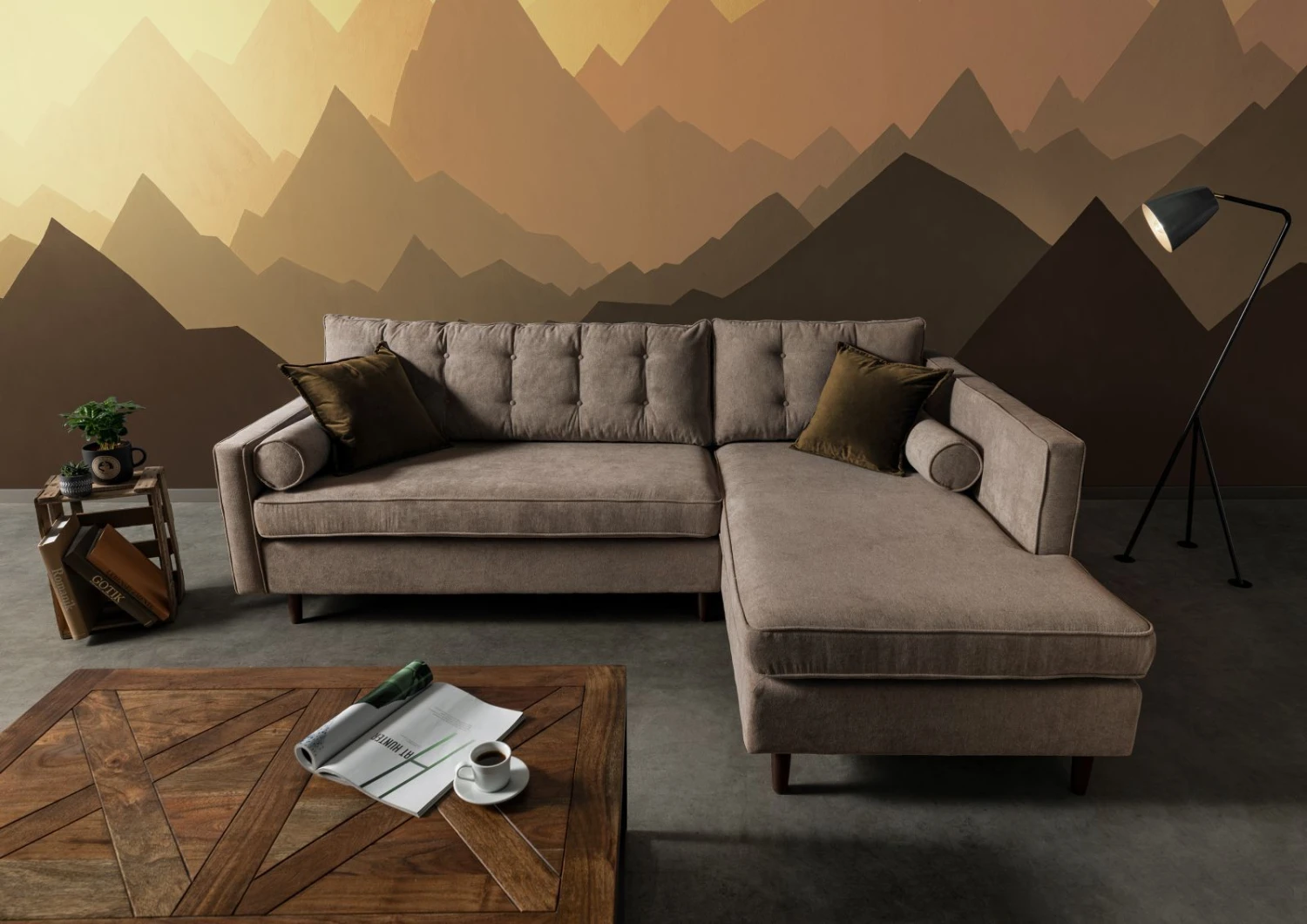 VANCOUVER #168 Divano Angolare - Stoffa / Beige 240x169x86 5 VANCOUVER #168 Divano Angolare - Stoffa / Beige 240x169x86 - immagine 3