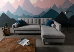 VANCOUVER #169 Divano Angolare - Stoffa / Grigio 240x169x86 -Massivmoebel24 68 920 100 0169 3