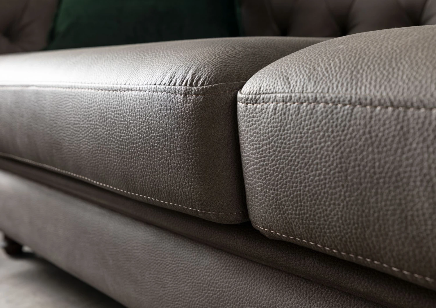 SHEFFIELD Divano - Stoffa / Grigio - Marrone 230x90x84 8 SHEFFIELD Divano - Stoffa / Grigio - Marrone 230x90x84 - immagine 6