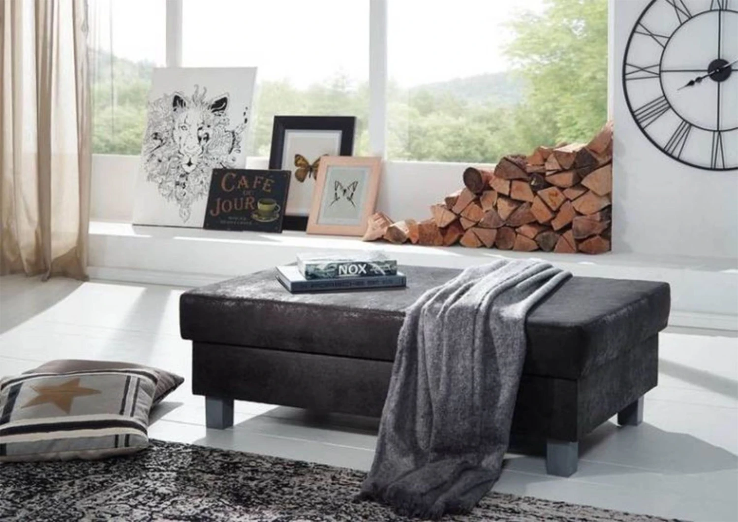 MAIA Divano Angolare Con Penisola A Sinistra Incl. Poggia Piedi - Stoffa / Grigio 230x160x85 5 MAIA Divano Angolare Con Penisola A Sinistra Incl. Poggia Piedi - Stoffa / Grigio 230x160x85 - immagine 3