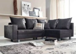 MAIA Divano Angolare Con Penisola A Sinistra Incl. Poggia Piedi - Stoffa / Grigio 230x160x85 14 MAIA Divano Angolare Con Penisola A Sinistra Incl. Poggia Piedi - Stoffa / Grigio 230x160x85 -Massivmoebel24 68 920 100 0172 04