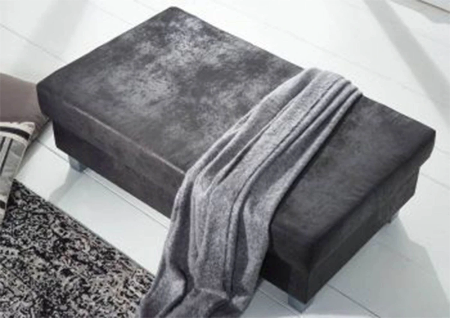 MAIA Divano Angolare Con Penisola A Sinistra Incl. Poggia Piedi - Stoffa / Grigio 230x160x85 9 MAIA Divano Angolare Con Penisola A Sinistra Incl. Poggia Piedi - Stoffa / Grigio 230x160x85 - immagine 7