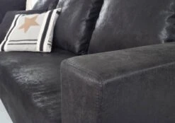 MAIA Divano Angolare Con Penisola A Destra Incl. Poggia Piedi - Stoffa / Grigio 230x160x85 -Massivmoebel24 68 920 100 0174 5