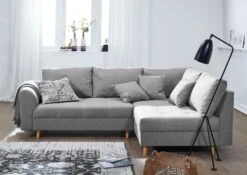 ARIELLA #176 Divano Angolare Con Poggia Piedi - Stoffa / Grigio Chiaro 230x160x86 12 ARIELLA #176 Divano Angolare Con Poggia Piedi - Stoffa / Grigio Chiaro 230x160x86 -Massivmoebel24 68 920 100 0177 3