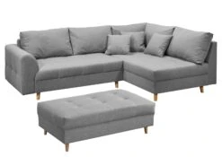 ARIELLA #176 Divano Angolare Con Poggia Piedi - Stoffa / Grigio Chiaro 230x160x86 17 ARIELLA #176 Divano Angolare Con Poggia Piedi - Stoffa / Grigio Chiaro 230x160x86 -Massivmoebel24 68 920 100 0177 9