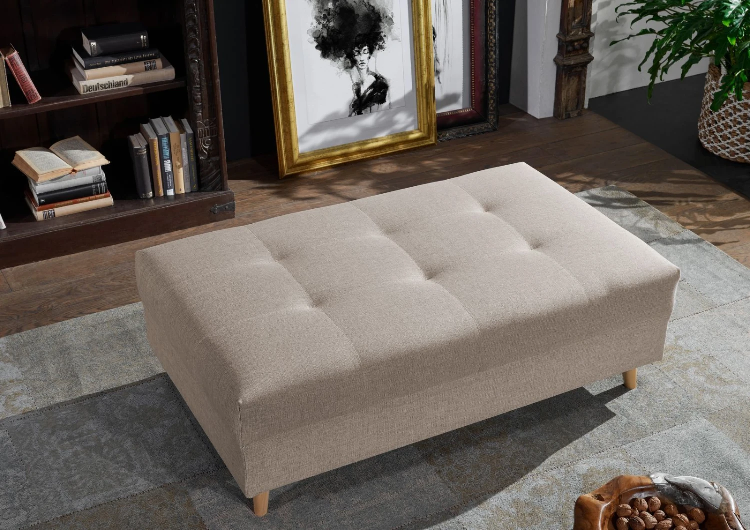 ARIELLA #176 Divano Angolare Con Poggia Piedi - Stoffa / Beige 230x160x88 7 ARIELLA #176 Divano Angolare Con Poggia Piedi - Stoffa / Beige 230x160x88 - immagine 5