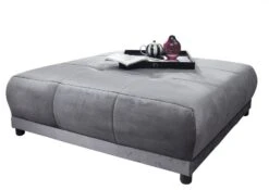 VANESSA #180 Divano Con Poggia Piedi - Stoffa / Grigio 310x160x80 -Massivmoebel24 68 920 100 0180 11