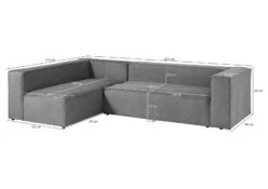 BRUGGE Divano Angolare - Stoffa / Beige 175x+D3049:D308992x64 -Massivmoebel24 68 920 100 0181 8 1