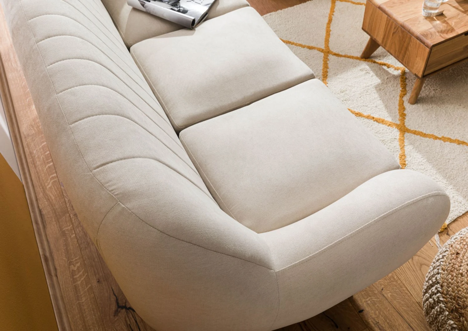 HOLMA Divano 3 Posti - Stoffa / Beige 190x85x88 6 HOLMA Divano 3 Posti - Stoffa / Beige 190x85x88 - immagine 4