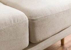 HOLMA Divano 2 Posti - Stoffa / Beige 142x85x88 -Massivmoebel24 68 920 100 0185 6