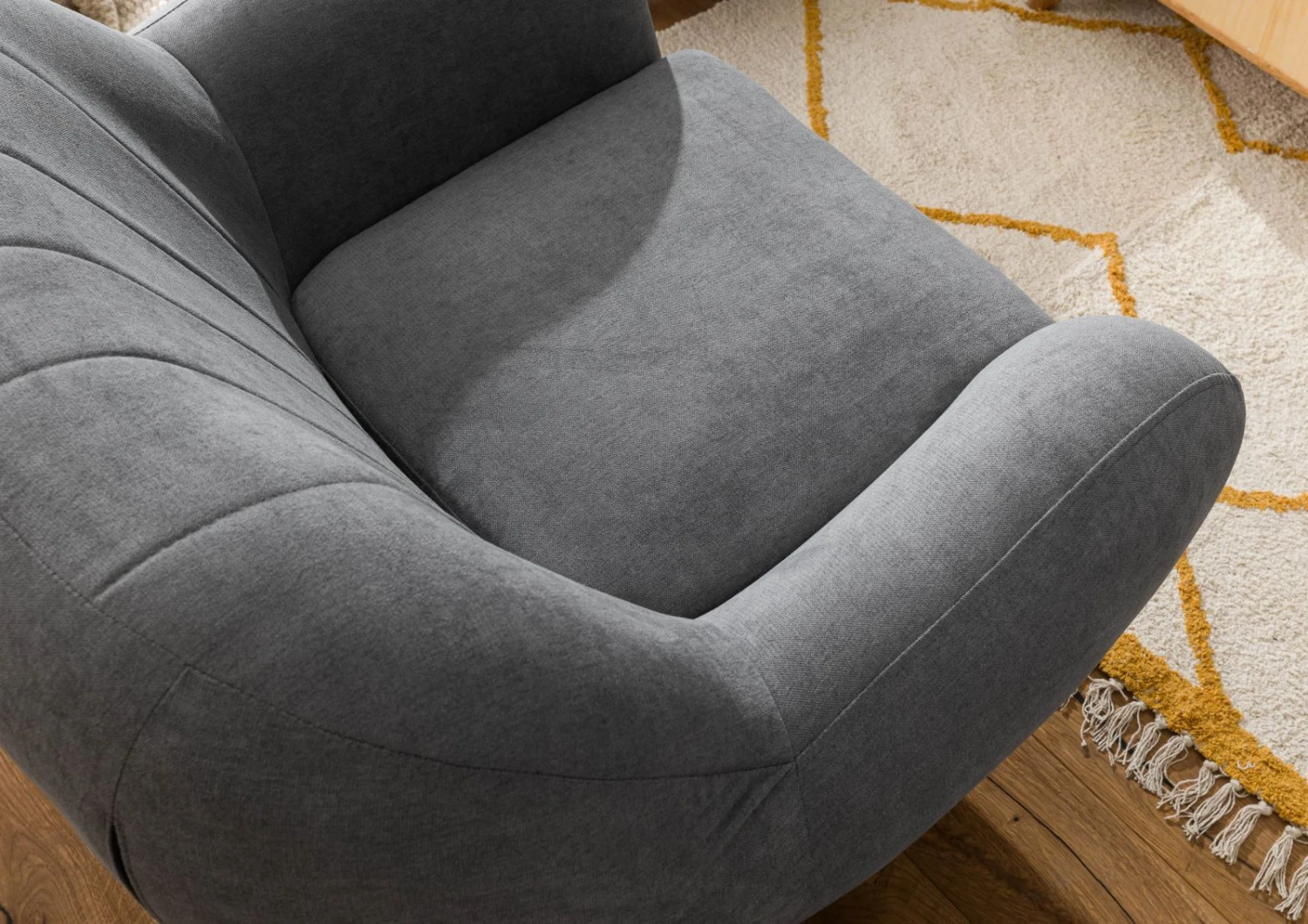 HOLMA Poltrona - Stoffa / Grigio 96x85x88 6 HOLMA Poltrona - Stoffa / Grigio 96x85x88 - immagine 4