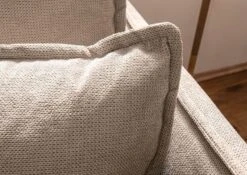 AMY Divano 2 Posti - Stoffa / Beige 210x140x103 -Massivmoebel24 68 920 100 0189 6