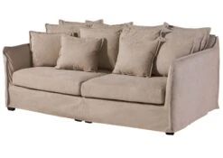AMY Divano 2 Posti - Stoffa / Beige 210x140x103 -Massivmoebel24 68 920 100 0189 9
