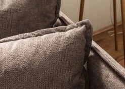 AMY Divano 2 Posti - Stoffa / Taupe 210x140x103 -Massivmoebel24 68 920 100 0190 4