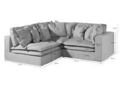 SYLT Divano Angolare - Stoffa / Verde Scuro 238x234x90 18 SYLT Divano Angolare - Stoffa / Verde Scuro 238x234x90 -Massivmoebel24 68 920 100 0196 8